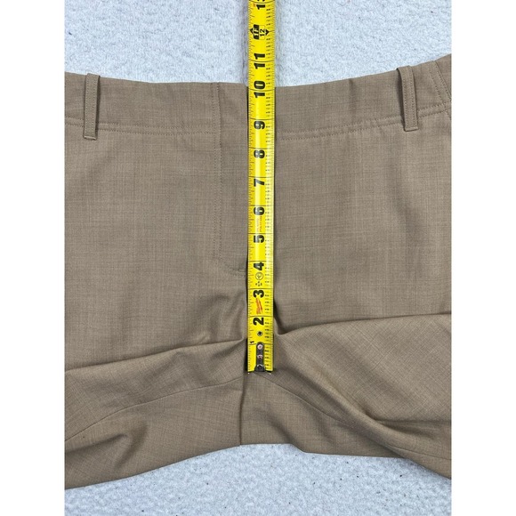 Lands' End Pants Womens 12P Brown Wool Blend Dress Trousers Straight Stretch - Picture 9 of 12